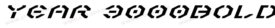 Year 3000Bold Italic字体转换